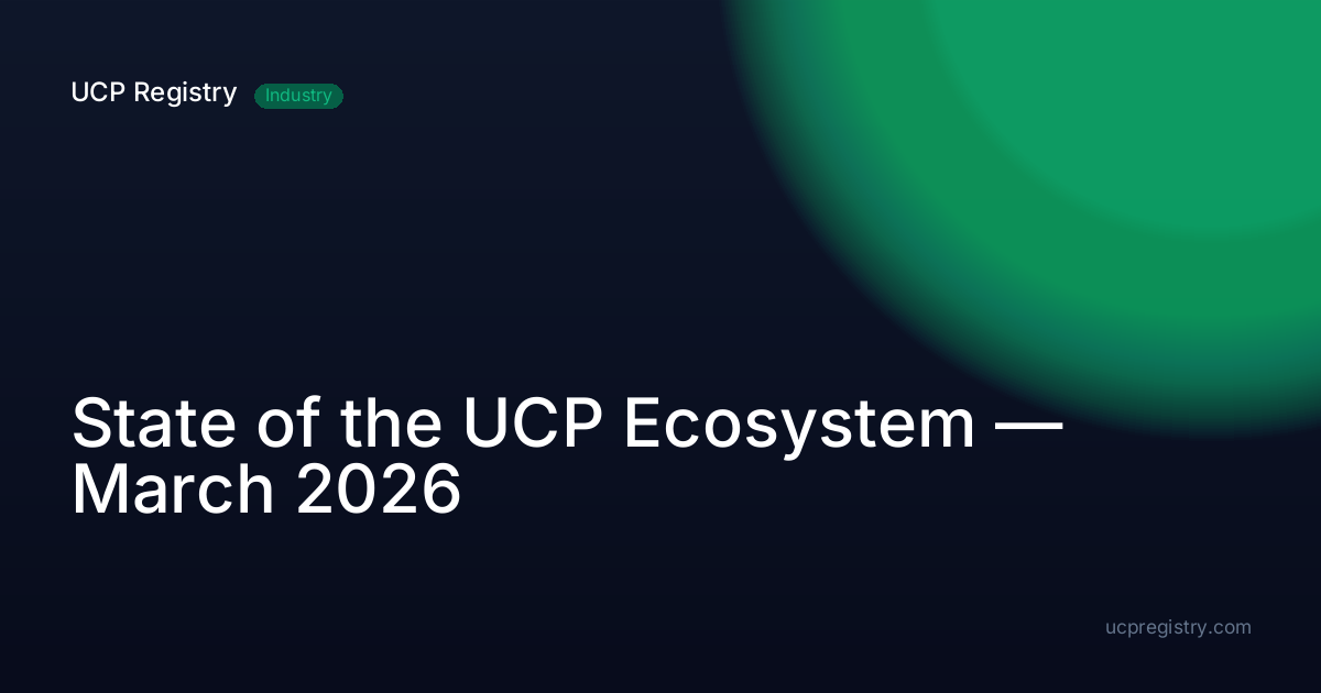 State of the UCP Ecosystem — March 2026